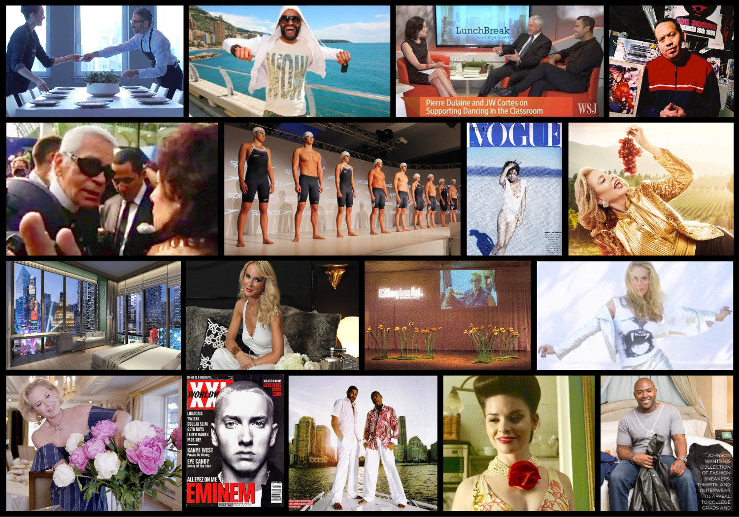 Jade Dressler Agency photo grid of clients